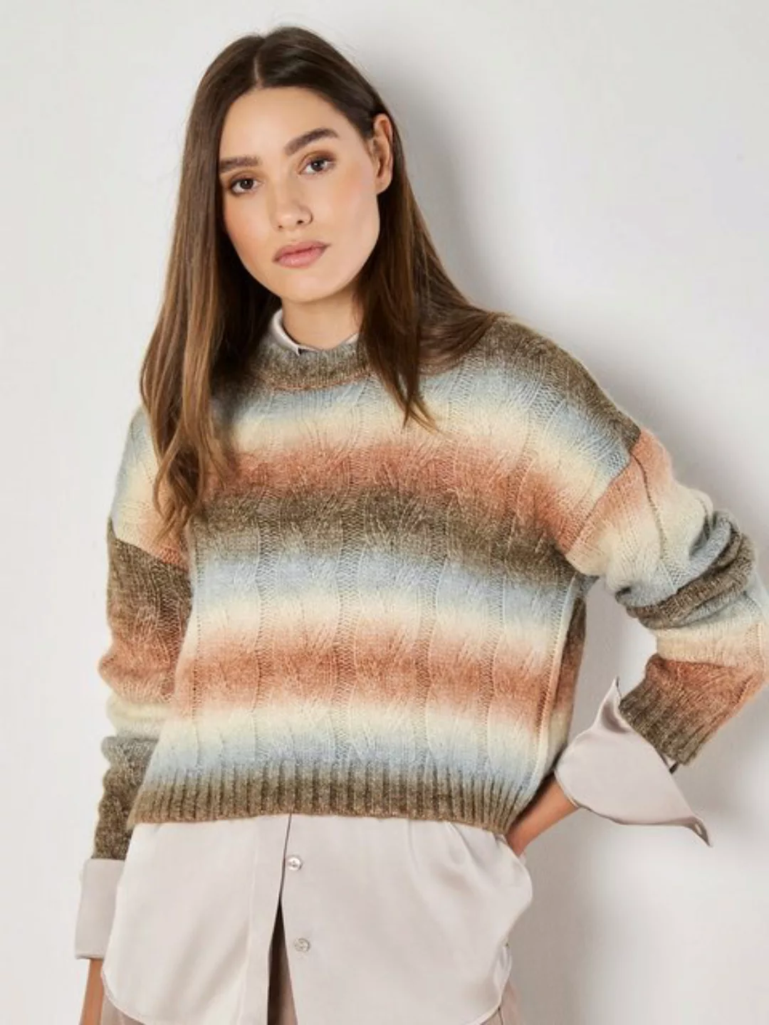 Apricot Streifenpullover Boxy Pullover, mit Streifen günstig online kaufen