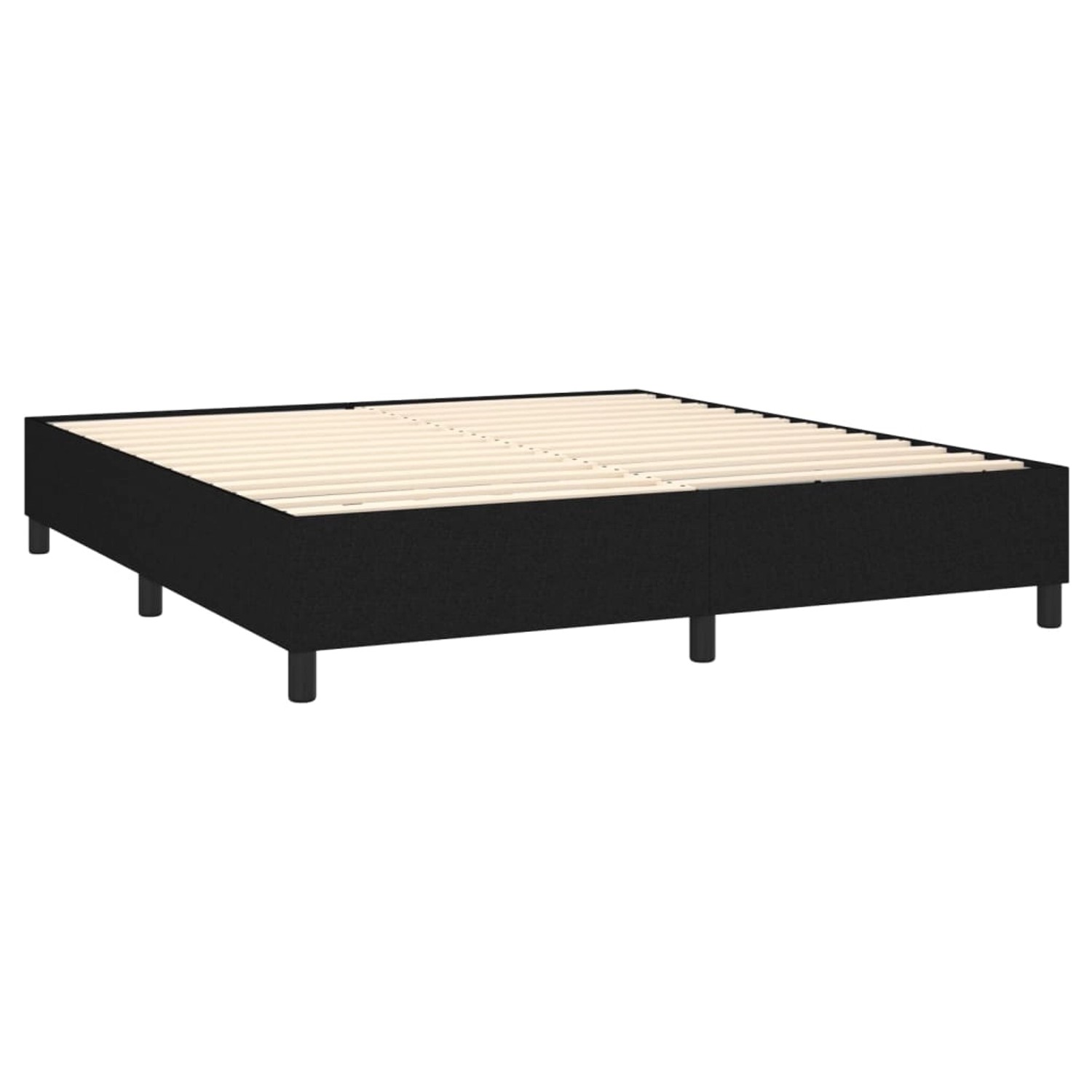 vidaXL Boxspringbett mit Matratze & LED Schwarz 180x200 cm Stoff1467718 günstig online kaufen