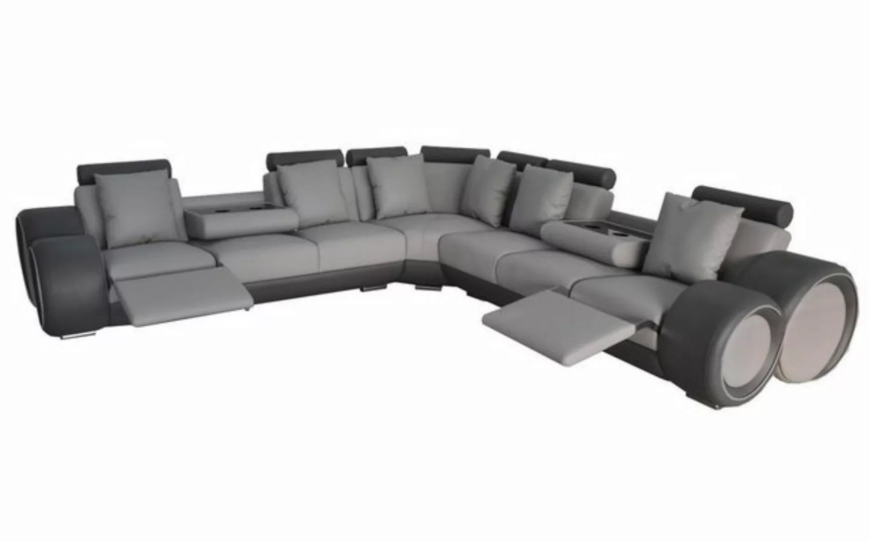 Xlmoebel Ecksofa Neuheit: Moderne XXL Ledercouch in L-Form mit USB-Anschlus günstig online kaufen