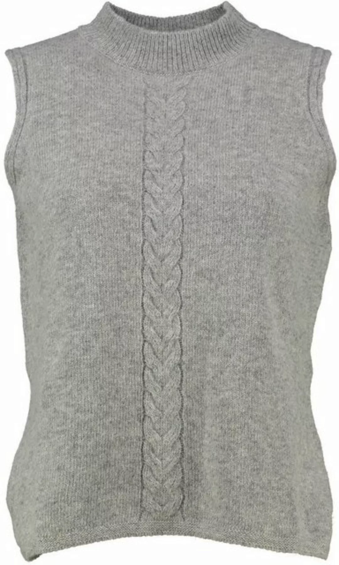 FELICITAS Strickpullover FELICITAS Pullunder Purgstall grau mit edlem Zopfs günstig online kaufen