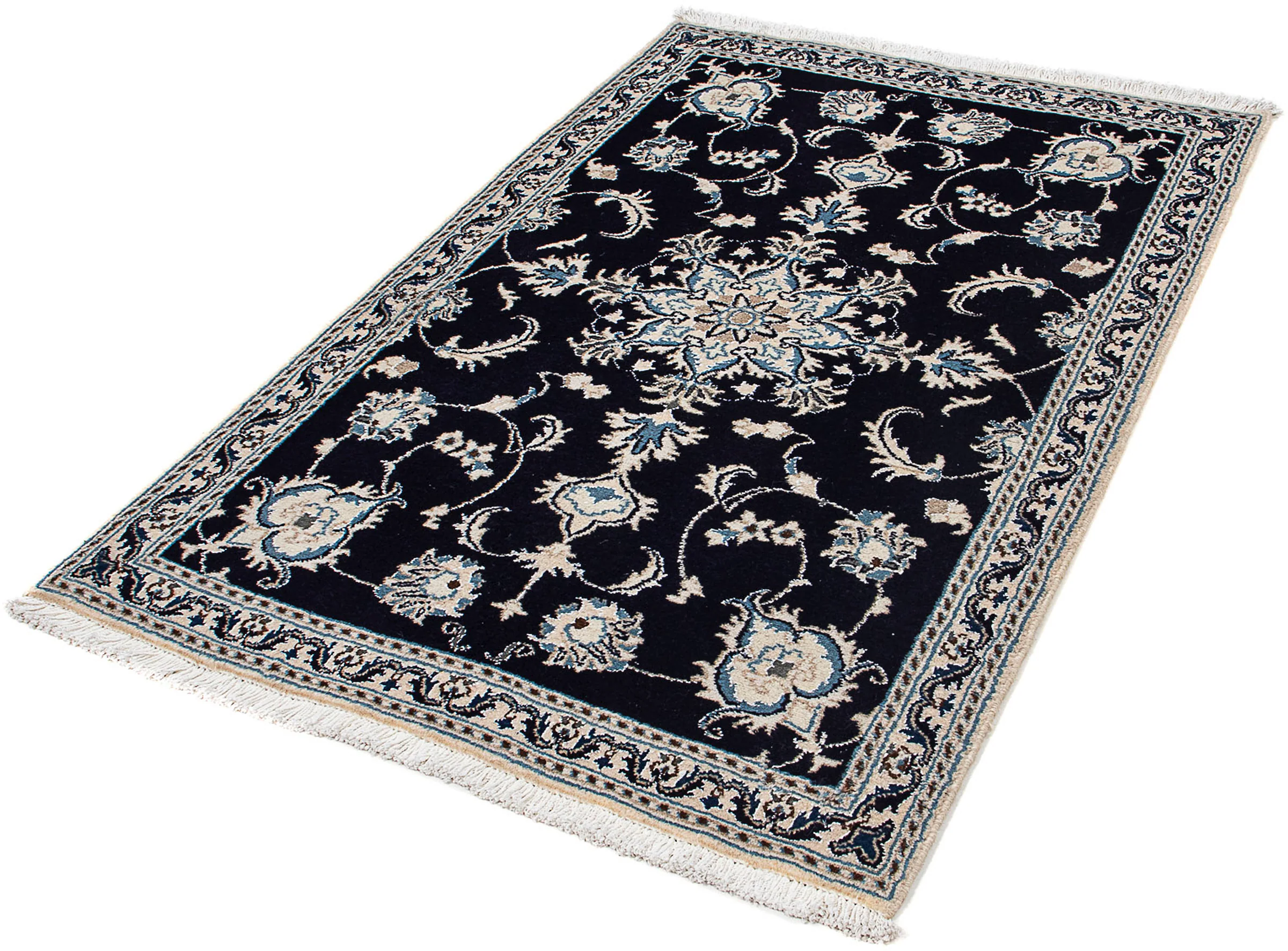 morgenland Orientteppich »Perser - Nain - 149 x 94 cm - dunkelblau«, rechte günstig online kaufen