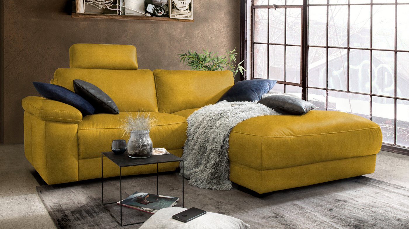 KAWOLA Ecksofa LOLA, Sofa Stoff od. Leder, Recamiere rechts od. links, vers günstig online kaufen