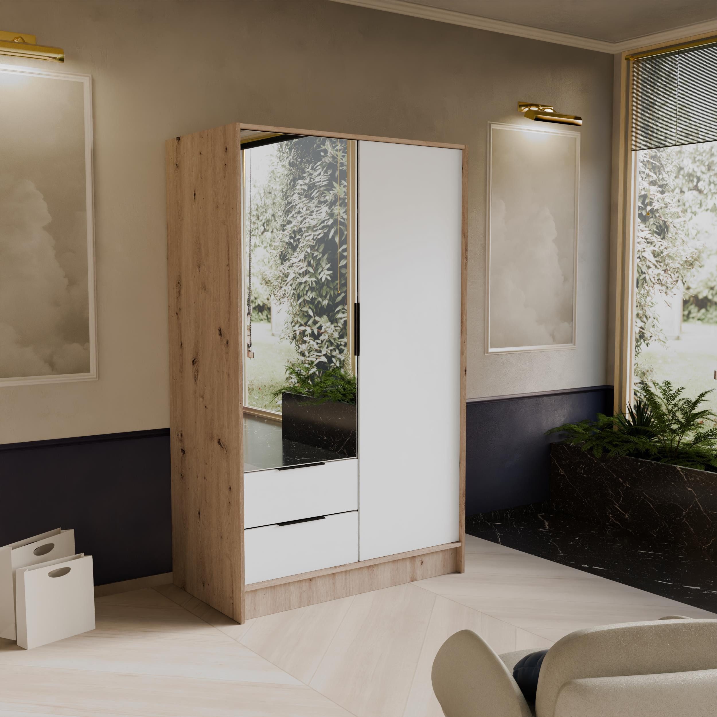 Beautysofa Kleiderschrank NIKO Breite: 100/150/200cm, mit günstig online kaufen