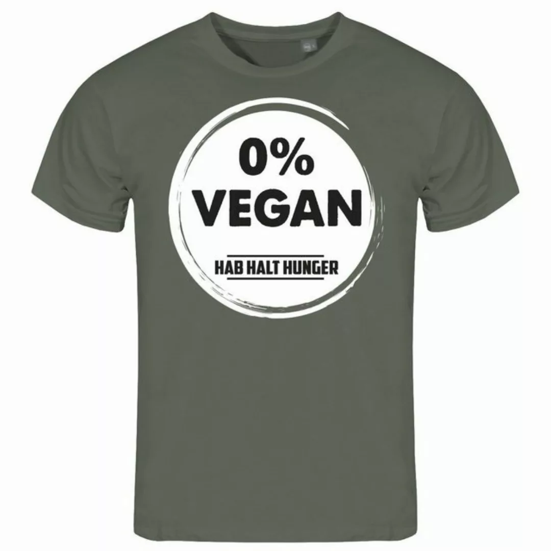 deinshirt Print-Shirt Herren T-Shirt Null Prozent VEGAN Funshirt mit Motiv günstig online kaufen