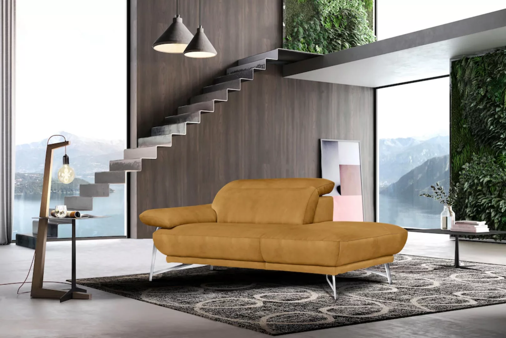 Egoitaliano Ottomane "Anais, Designsofa mit hohem Sitzkomfort, Designfuß", günstig online kaufen