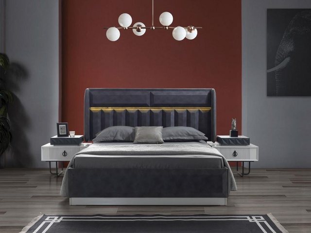 JVmoebel Bett Bett Designer Polster Luxus Hotel Polster Betten Loft Hotel S günstig online kaufen