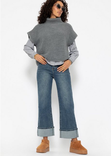 SASSYCLASSY Pullunder Oversize Pullunder Damen mit Turtleneck günstig online kaufen