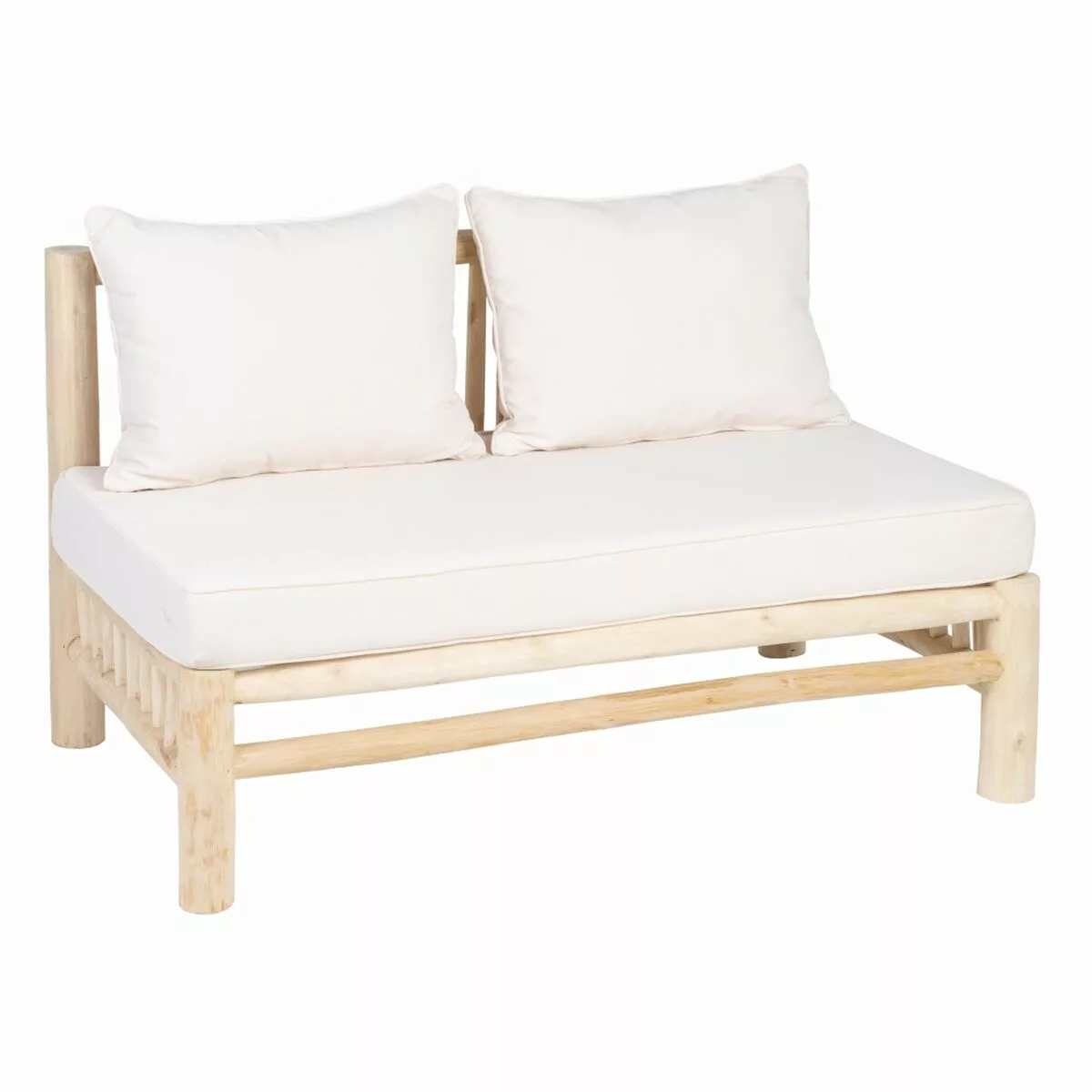 Zweisitzer-sofa Akar 131 X 80 X 77,5 Cm Teakholz günstig online kaufen