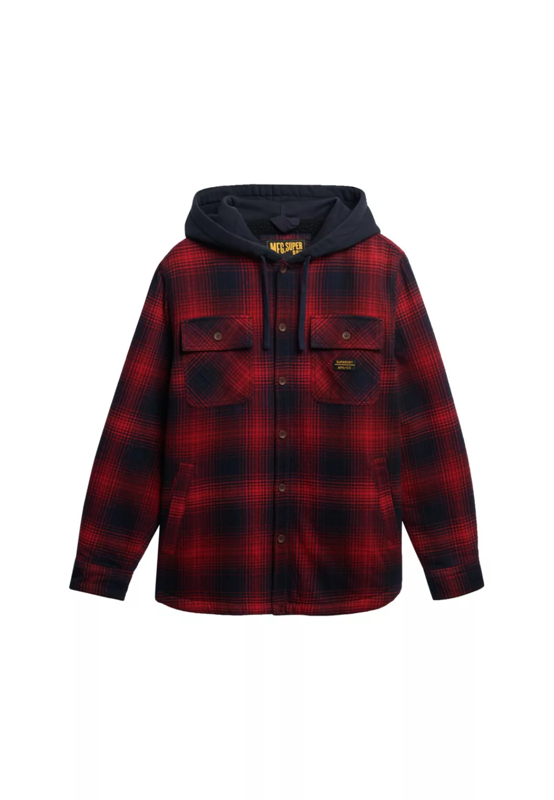 Superdry Langarmhemd "SURPLUS HOODED CHECK SHIRT" günstig online kaufen