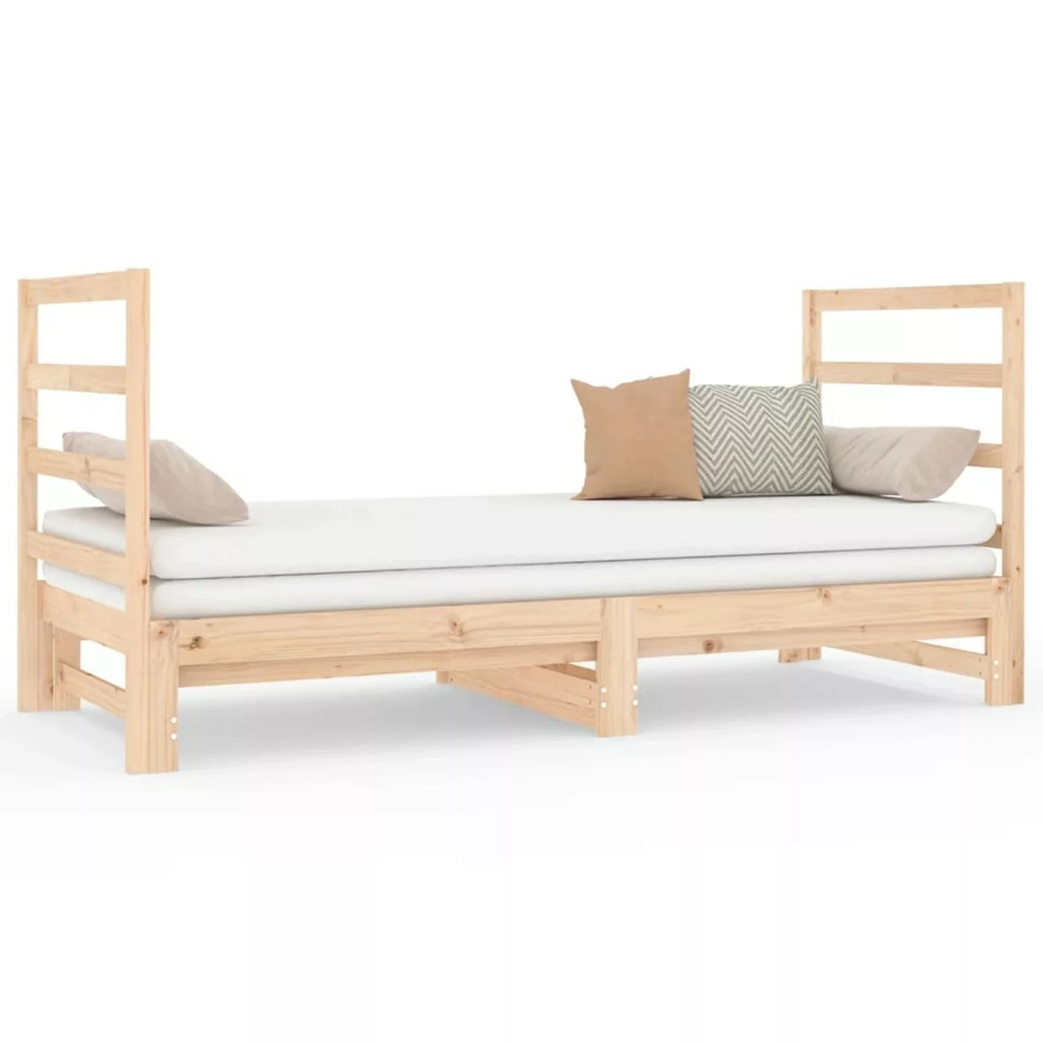 vidaXL Gästebett Gästebett Tagesbett Ausziehbar 2x90x190 cm Massivholz Kief günstig online kaufen