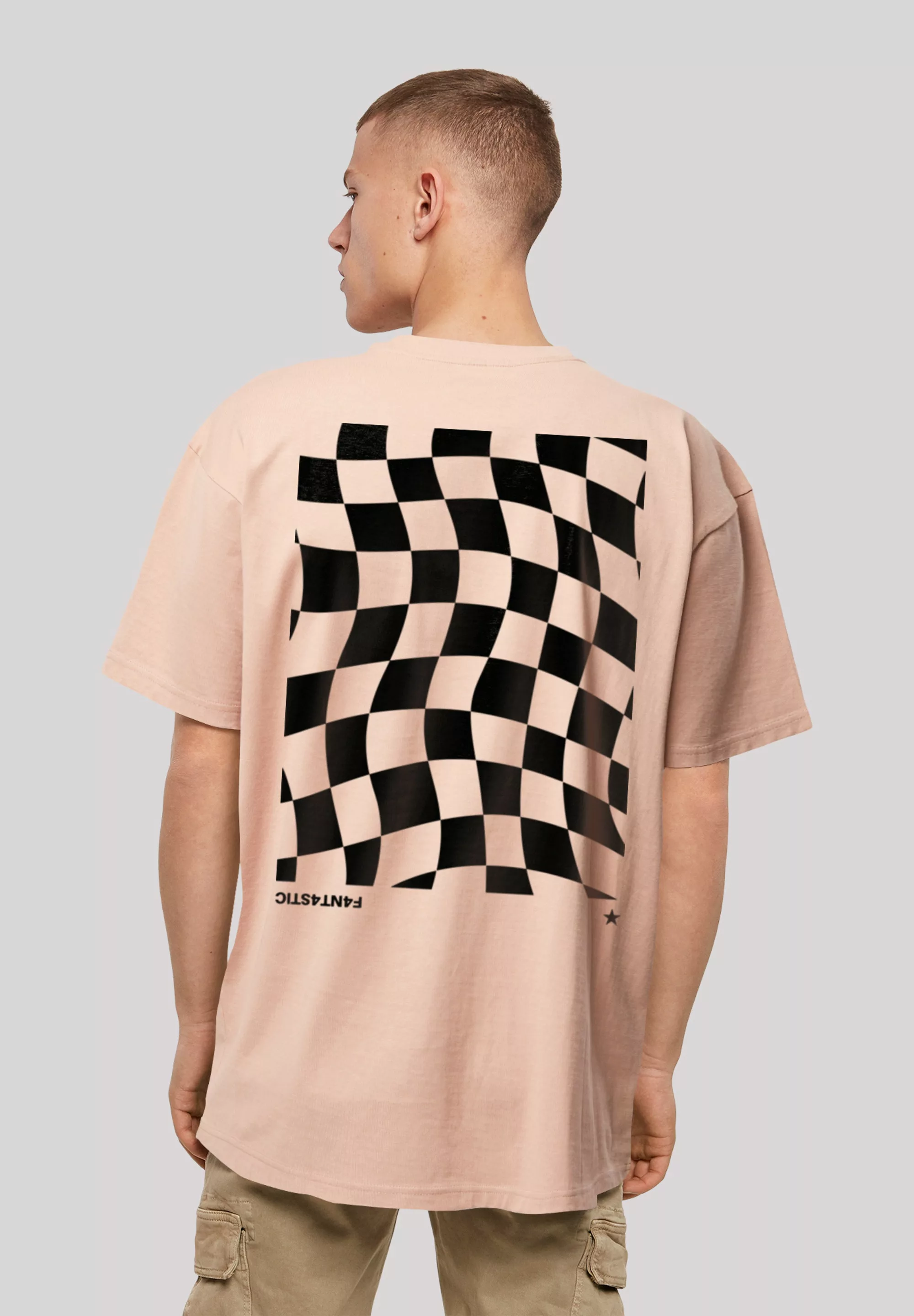 F4NT4STIC T-Shirt "Wavy Schach Muster" günstig online kaufen