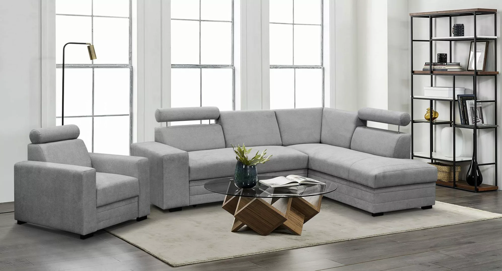 Beautysofa Ecksofa mit Bettkasten und verstellbaren günstig online kaufen