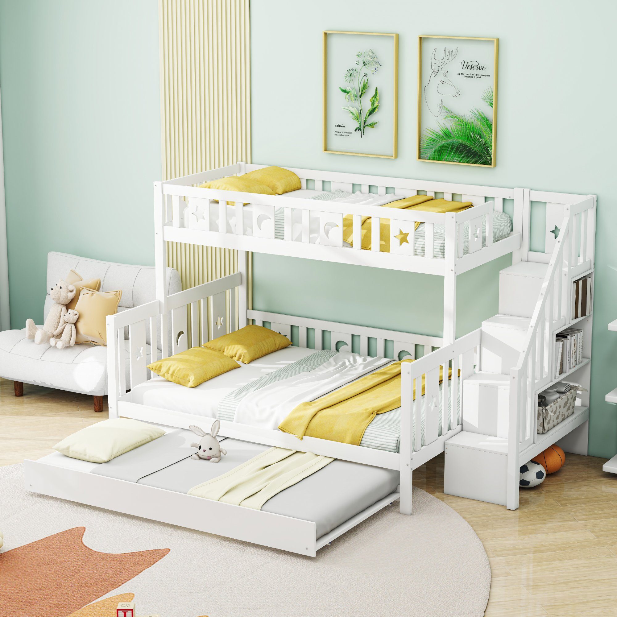 HAUSS SPOLE Etagenbett 90*200/140*200cm aus Massivholz günstig online kaufen