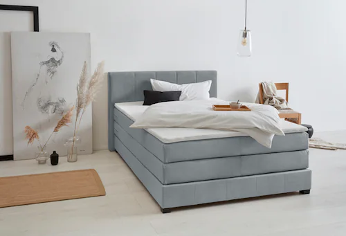 OTTO products Boxspringbett "Peetu", Taschenfederkern-Matratze, in 4 Breite günstig online kaufen