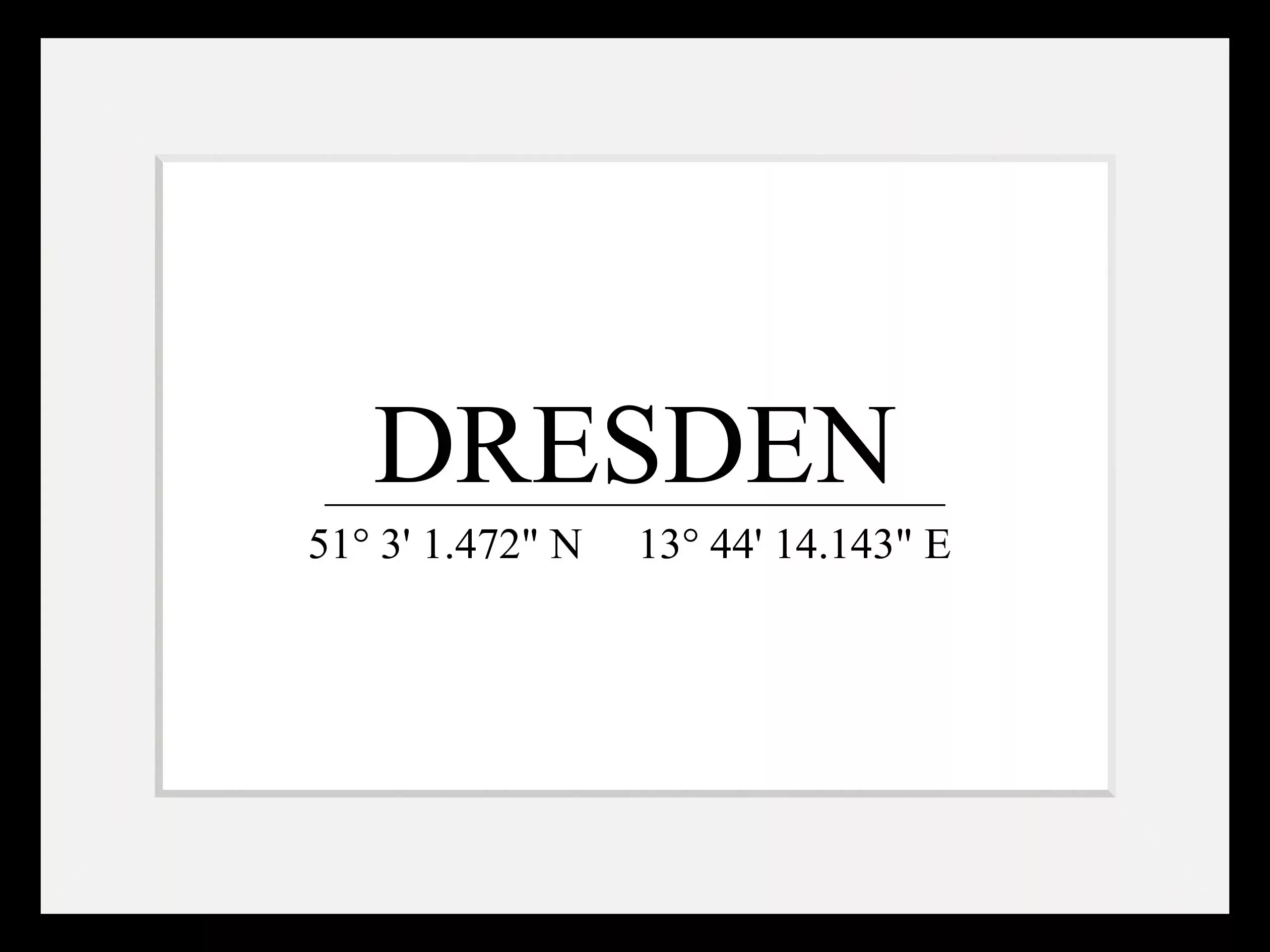 queence Bild »DRESDEN«, Städte-Stadt-Deutschland-Gebäude-Dresden-Schwarz-We günstig online kaufen