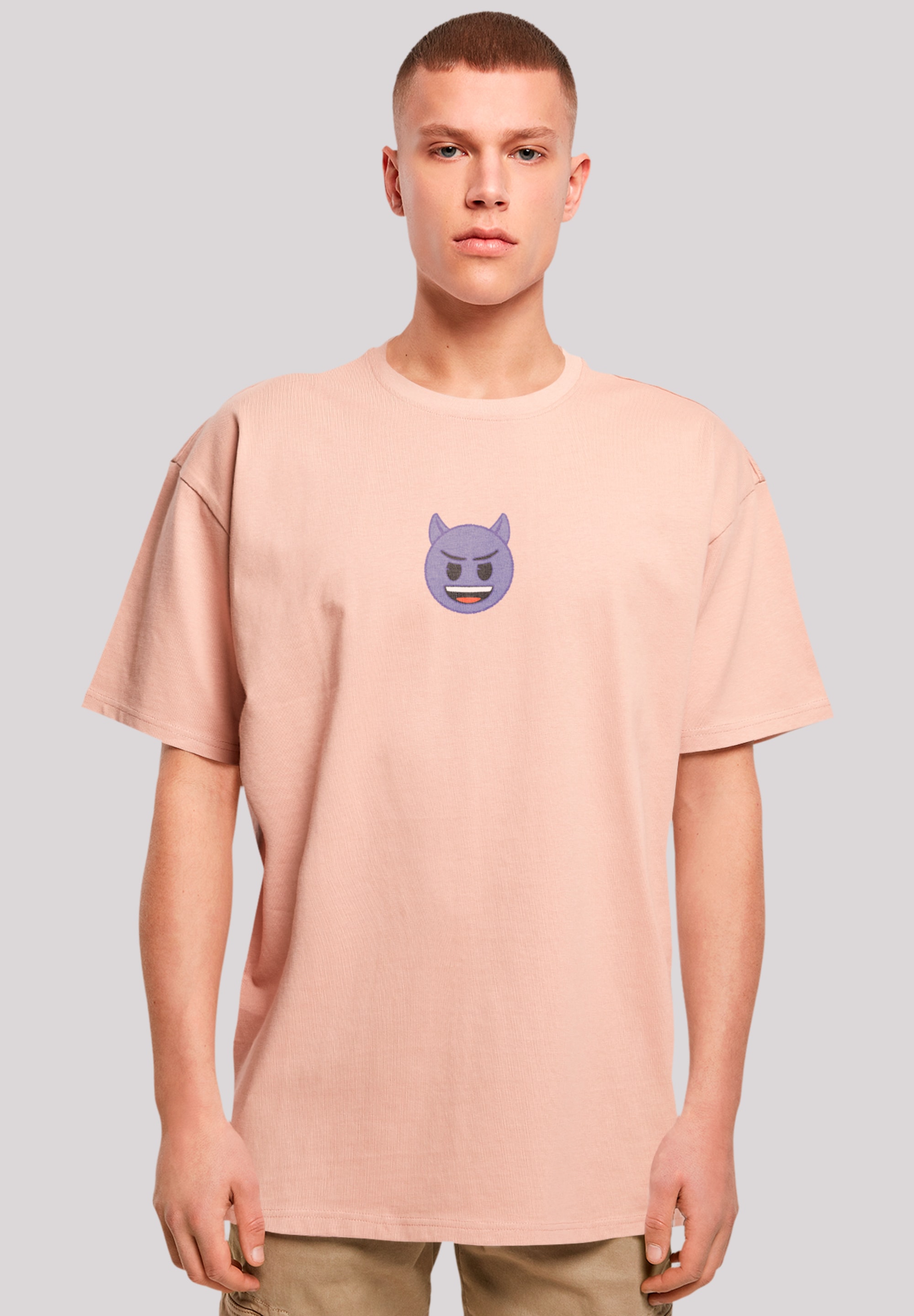 F4NT4STIC T-Shirt "emoji couture evil smiling purple face", Premium Qualitä günstig online kaufen