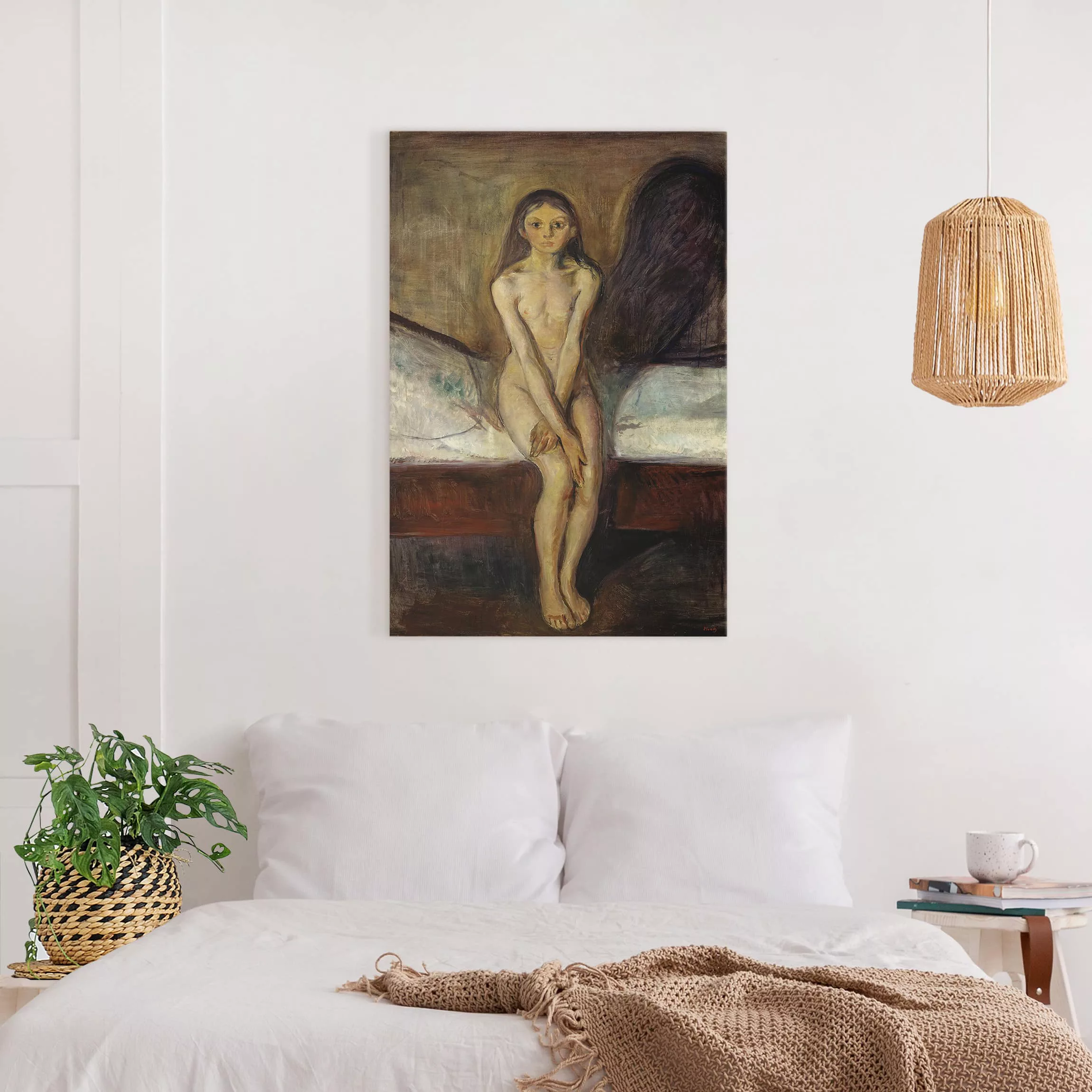 Leinwandbild Portrait - Hochformat Edvard Munch - Pubertät günstig online kaufen