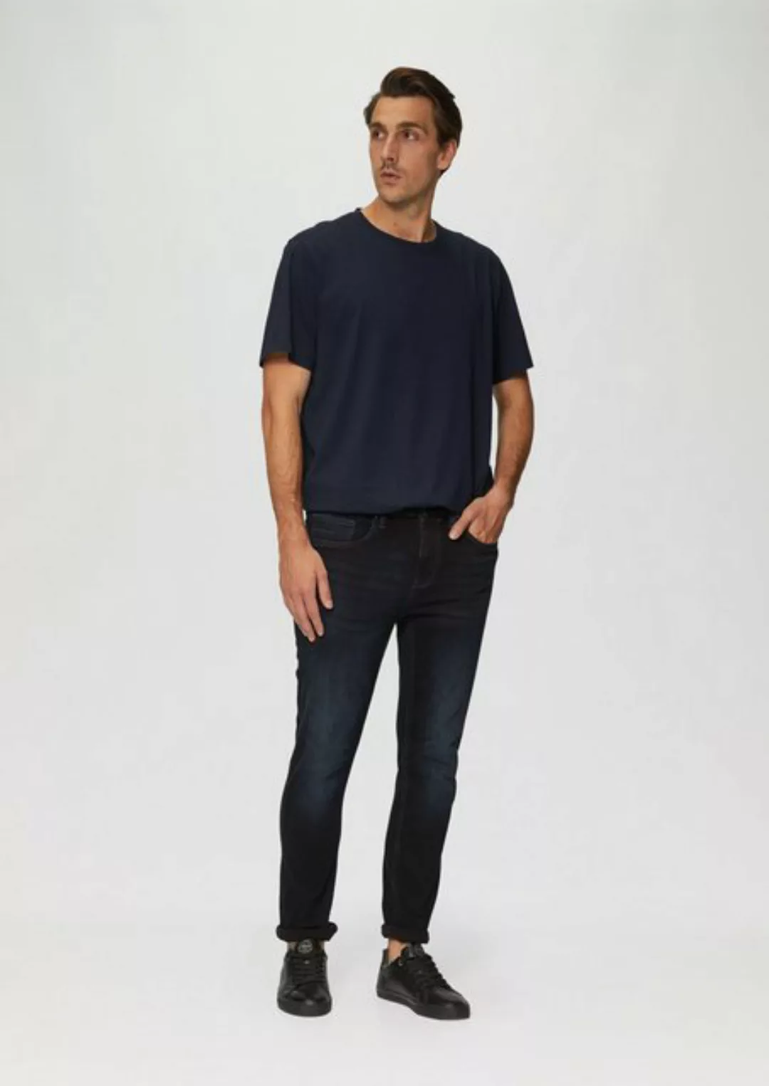 s.Oliver Stoffhose Jeans Nelio / Slim Fit / Mid Rise / Slim Leg Blende günstig online kaufen