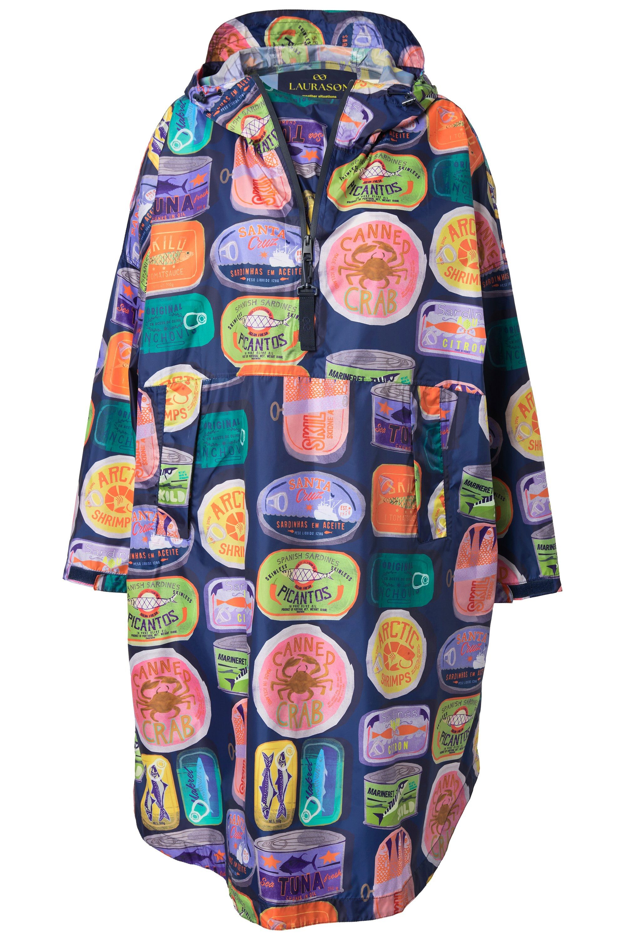 Laurasøn Funktionsjacke Funktions-Regencape Unisex Print Kapuze günstig online kaufen