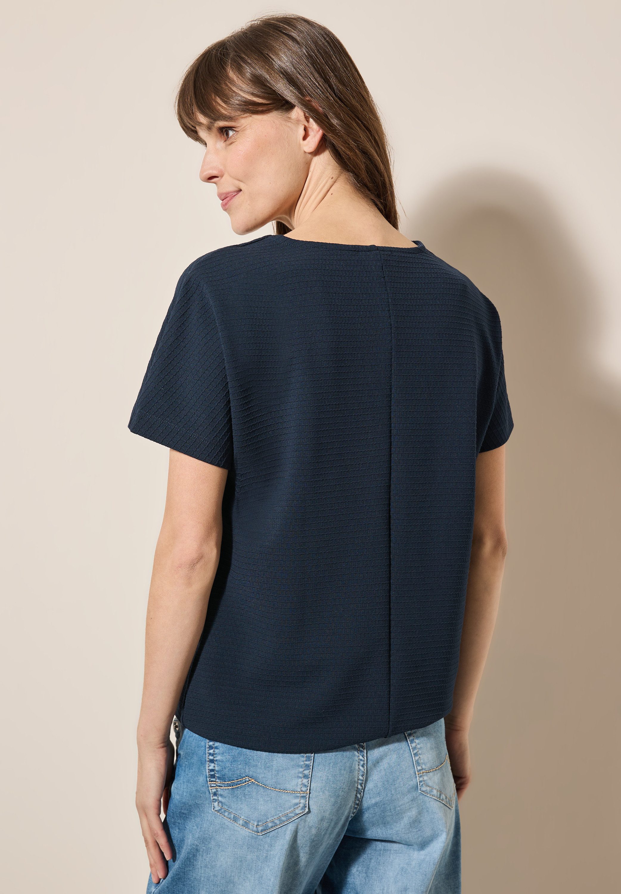 Cecil T-Shirt, mit Elastiksaum günstig online kaufen
