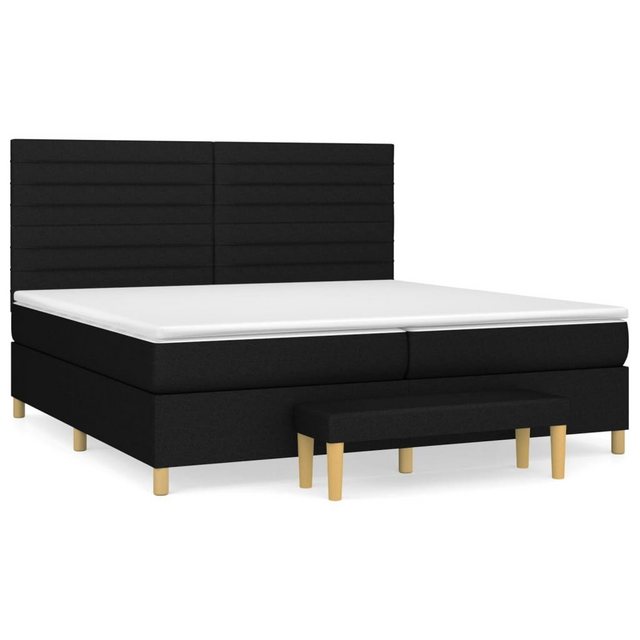 vidaXL Bettgestell Boxspringbett mit Matratze Schwarz 200x200 cm Stoff Bett günstig online kaufen