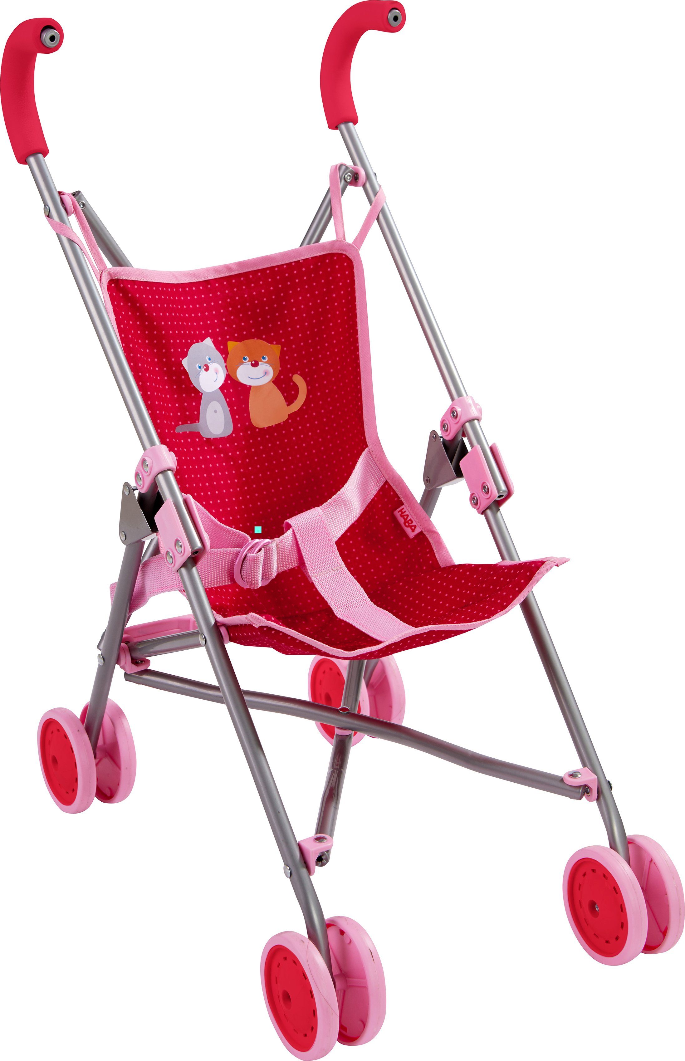 Haba Puppenwagen Puppenbuggy, Doppelräder Klappbuggy faltbar günstig online kaufen