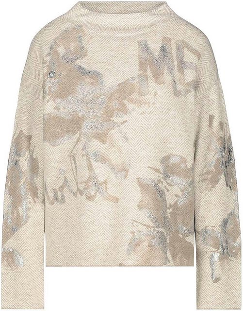 Monari Stehkragenpullover mit Alloverprint günstig online kaufen