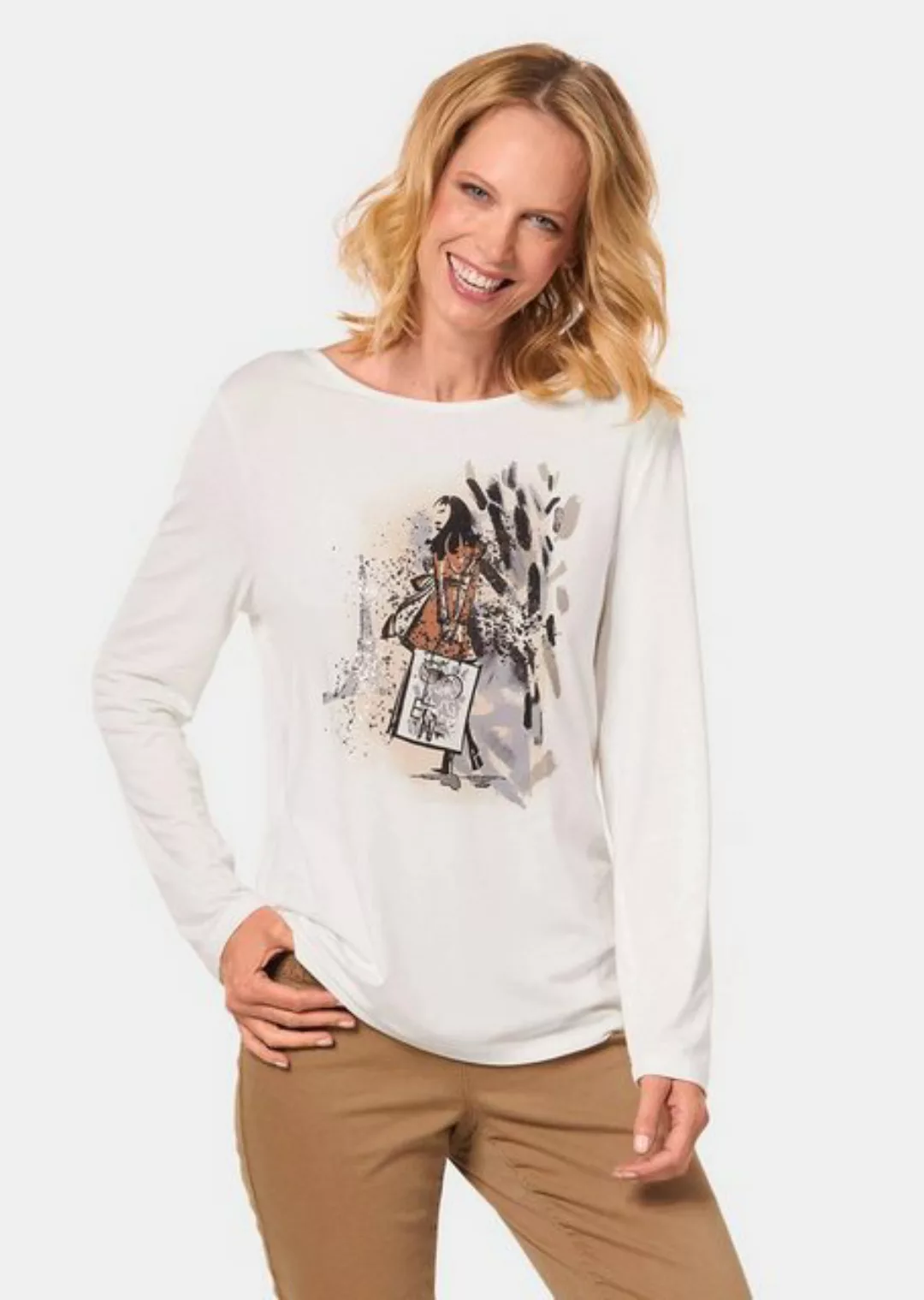 GOLDNER Print-Shirt Trageangenehmes Shirt mit Frontmotiv günstig online kaufen