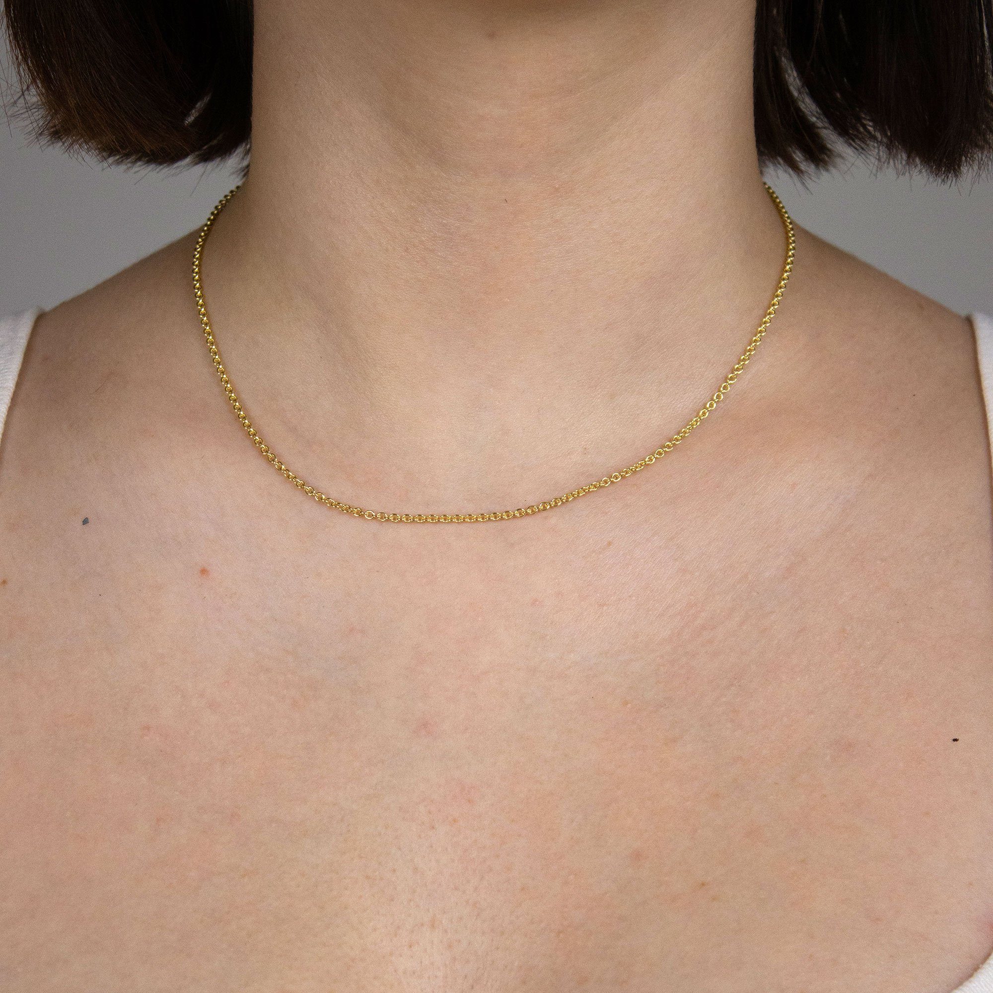 HOPLO Goldkette Goldkette Ankerkette Länge 38cm günstig online kaufen