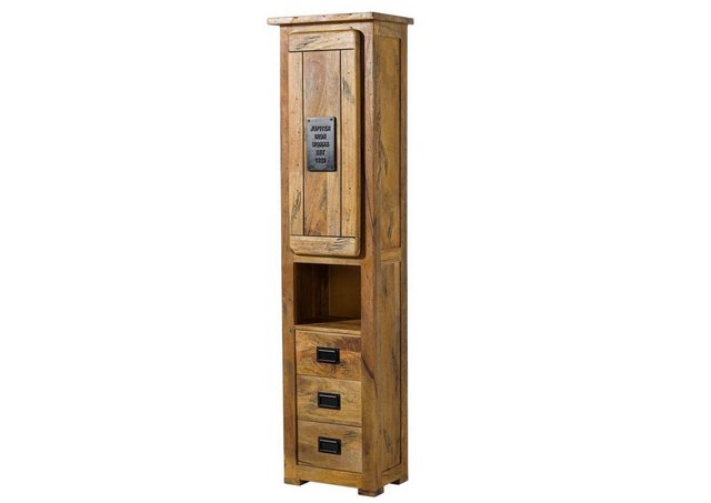 Massivmoebel24 Dreh-/Schwebetürenschrank (Hochschrank Mango 50x35x195 natur günstig online kaufen