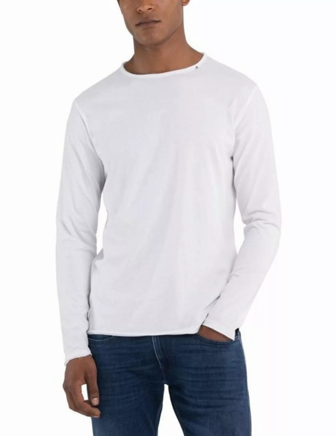 Replay Herren Langarm-Shirt Basic Jersey Crew Neck günstig online kaufen