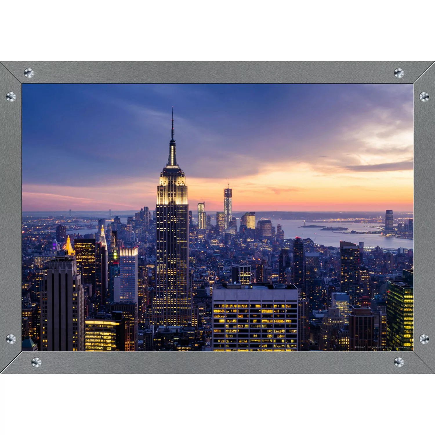 Sanders & Sanders Poster New York Lila 160 x 110 cm 600703 günstig online kaufen