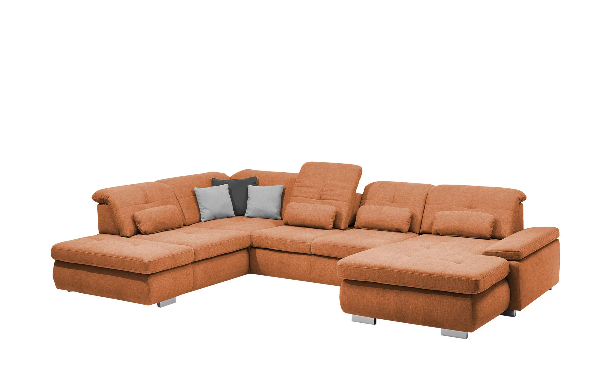 Lounge Collection Wohnlandschaft Flachgewebe  Affair ¦ orange ¦ Maße (cm): günstig online kaufen