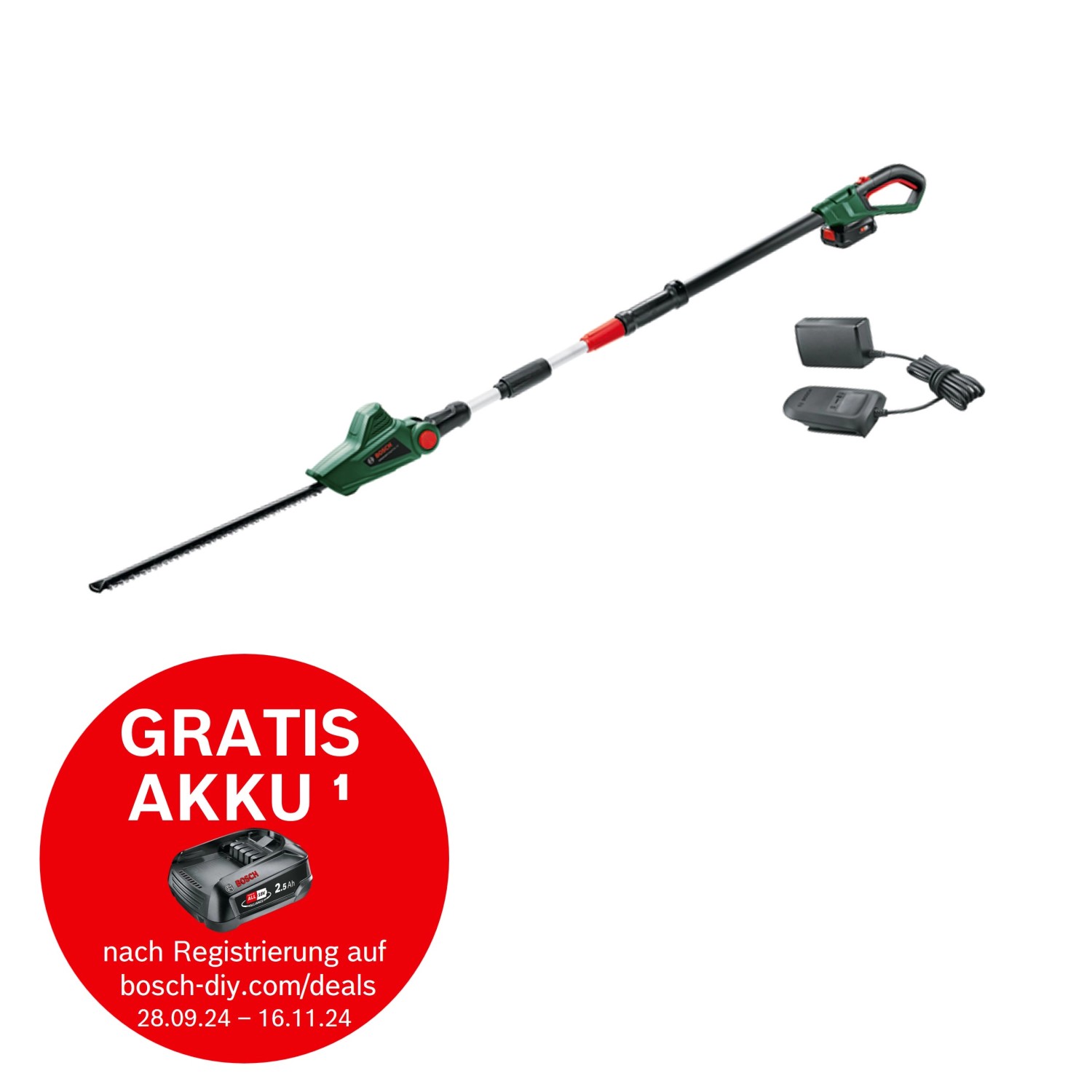 Bosch Akku-Teleskop-Heckenschere UniversalHedgePole 18 inkl. Li-Ion-Akku günstig online kaufen