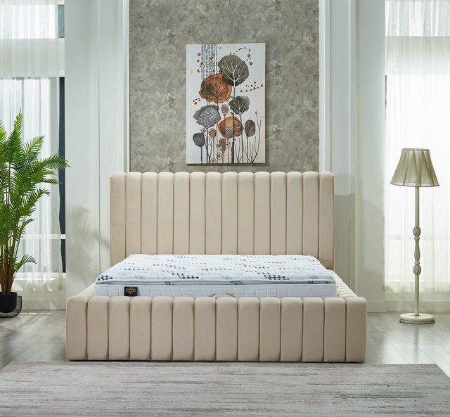 Ertex Polsterbett Berlin Bett mit Bettkasten+ hochwertige Matratze 180x200 günstig online kaufen