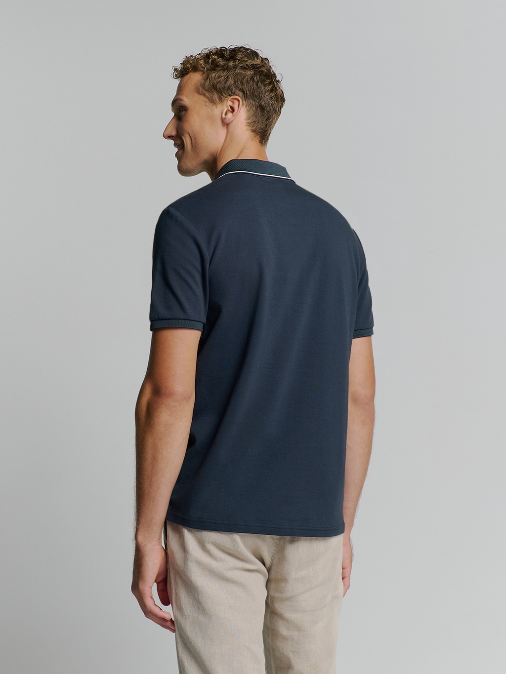 NO EXCESS Poloshirt "No Excess Poloshirt Polo Liquid Finished Cotton" günstig online kaufen