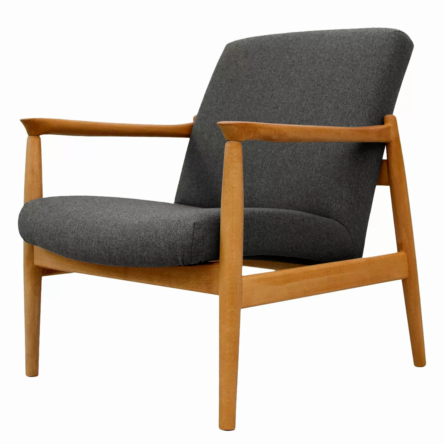 home24 Studio Copenhagen Sessel Froid Anthrazit Filz 63x75x72 cm (BxHxT) günstig online kaufen