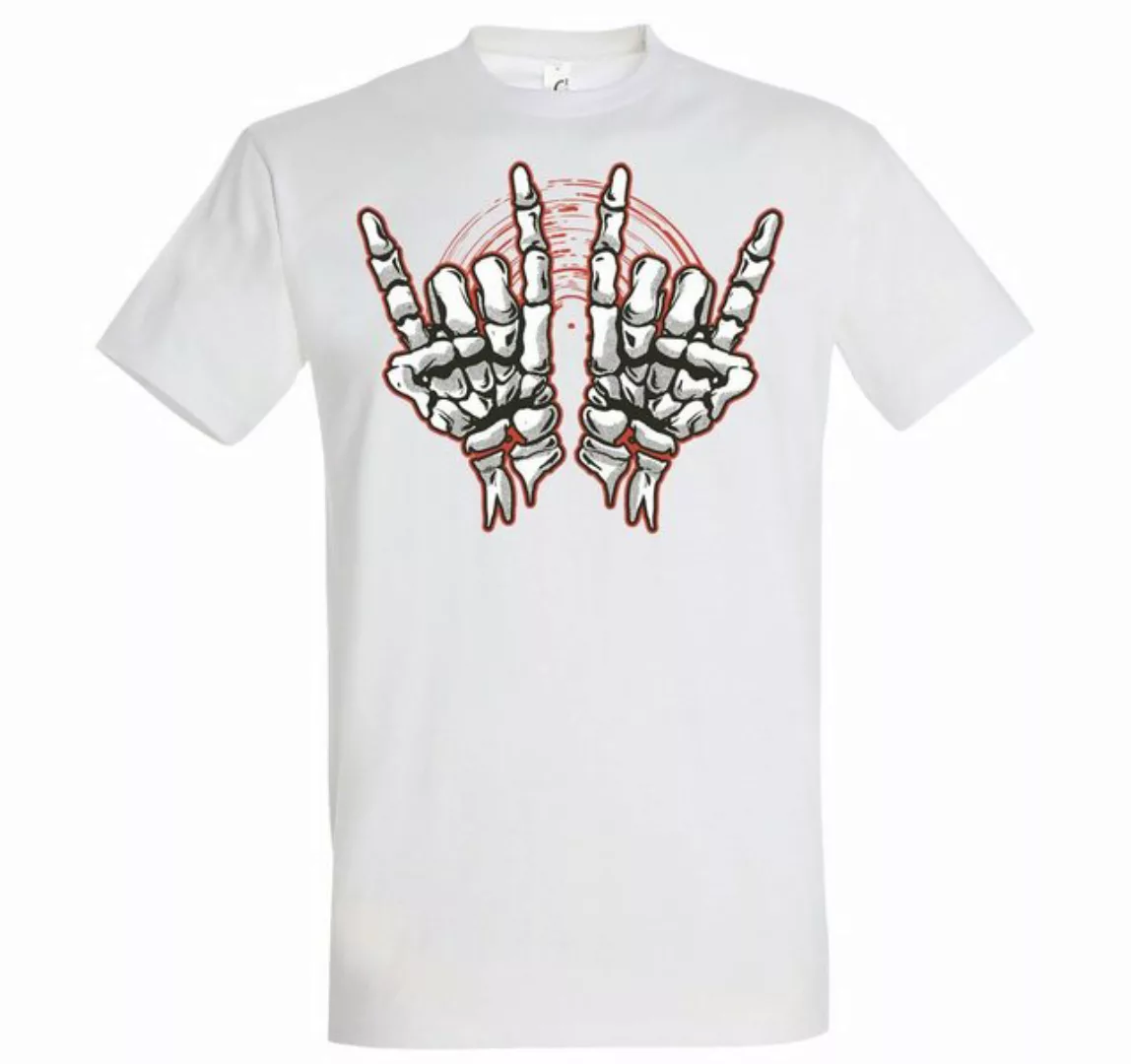 Youth Designz T-Shirt Skelett Hand Rock'n'Roll Herren T-Shirt Horror im Fun günstig online kaufen