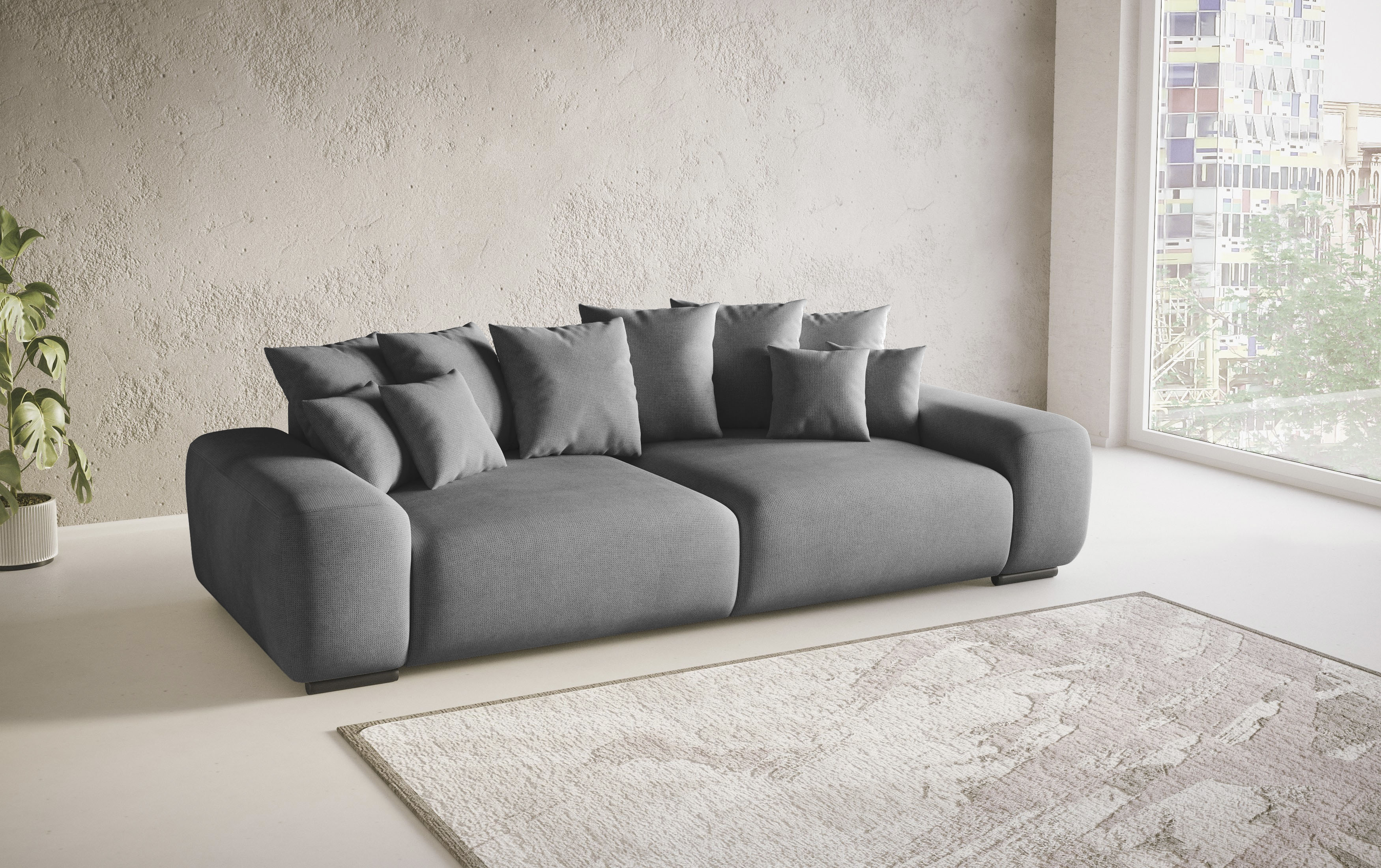 Home affaire Big-Sofa Glamour II, Dauerschläfer mit EasyBett-Schlaffunktion günstig online kaufen