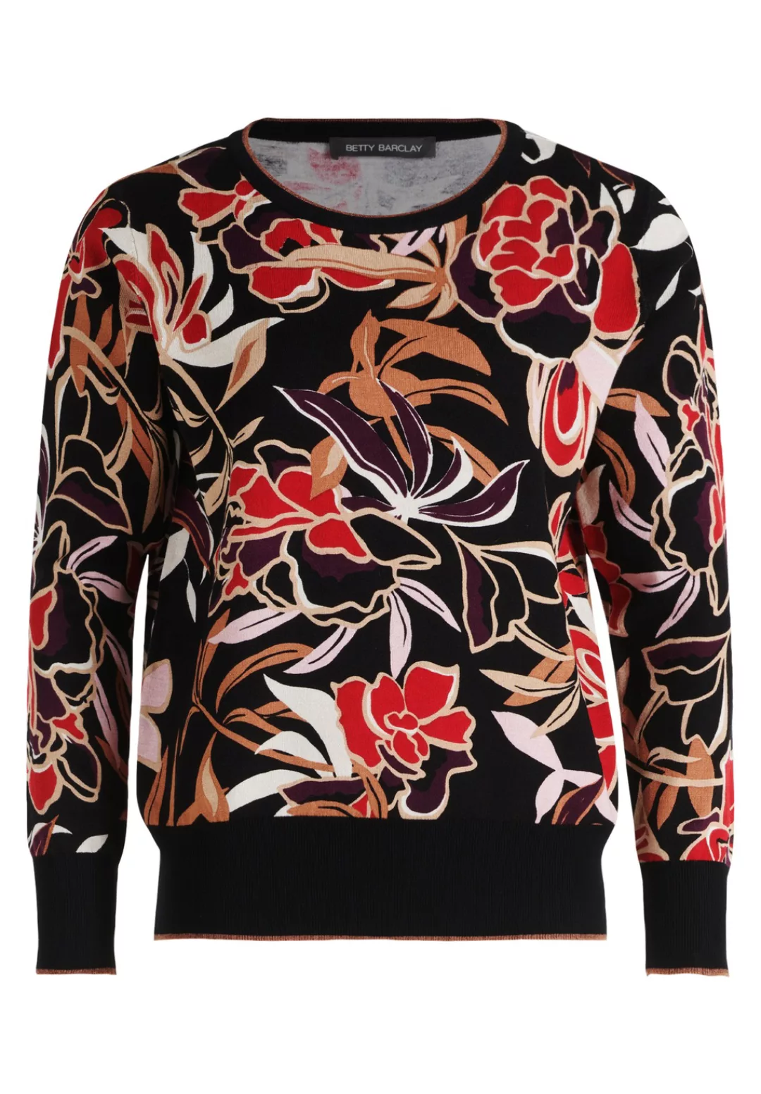 Betty Barclay Strickpullover "Betty Barclay Feinstrickpullover mit Blumenpr günstig online kaufen