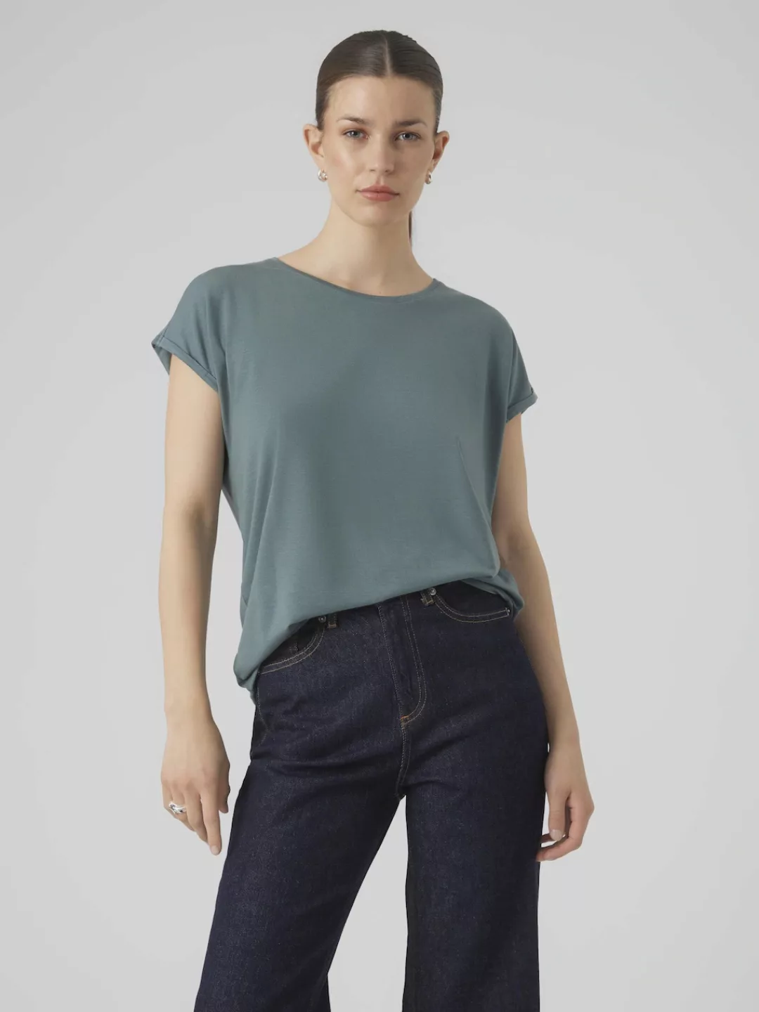 Vero Moda Damen T-Shirt VMAVA PLAIN - Regular Fit günstig online kaufen