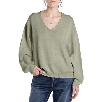 Replay  Pullover Grner Pullover mit Kragen günstig online kaufen