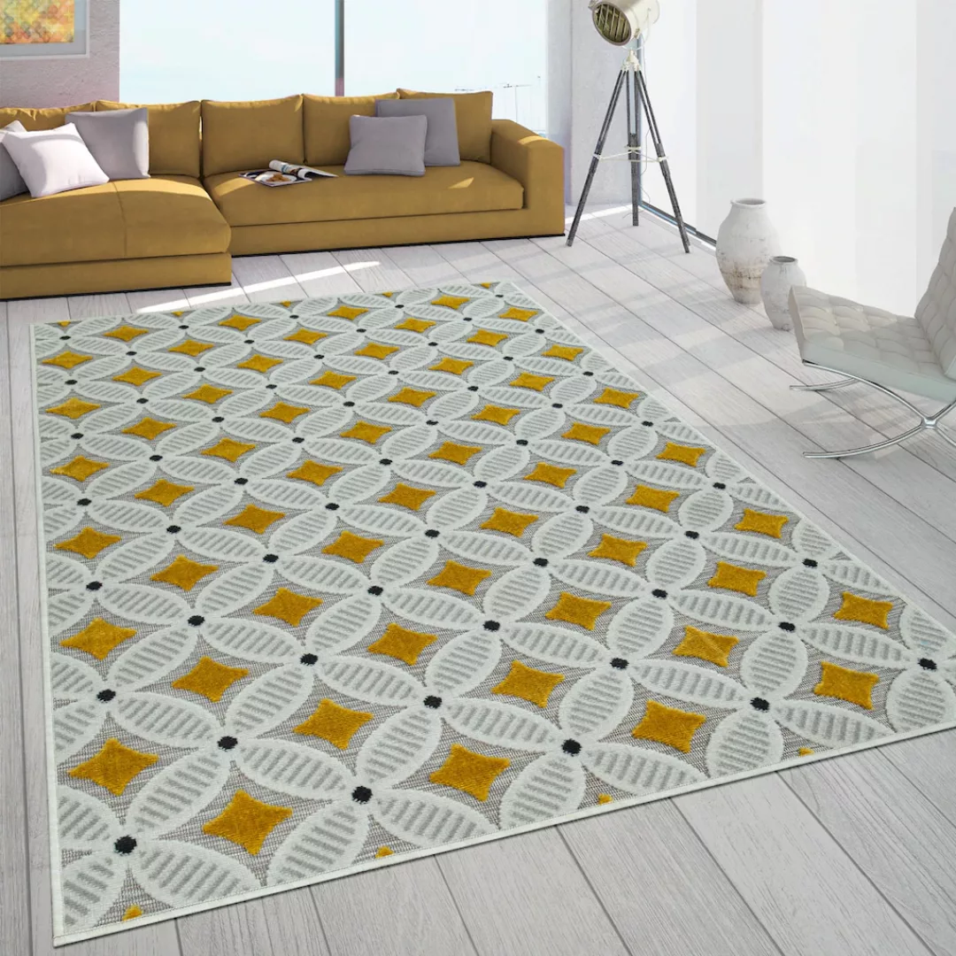 Paco Home Teppich »Charleroi 493«, rechteckig, 3D-Retro Design, In- und Out günstig online kaufen