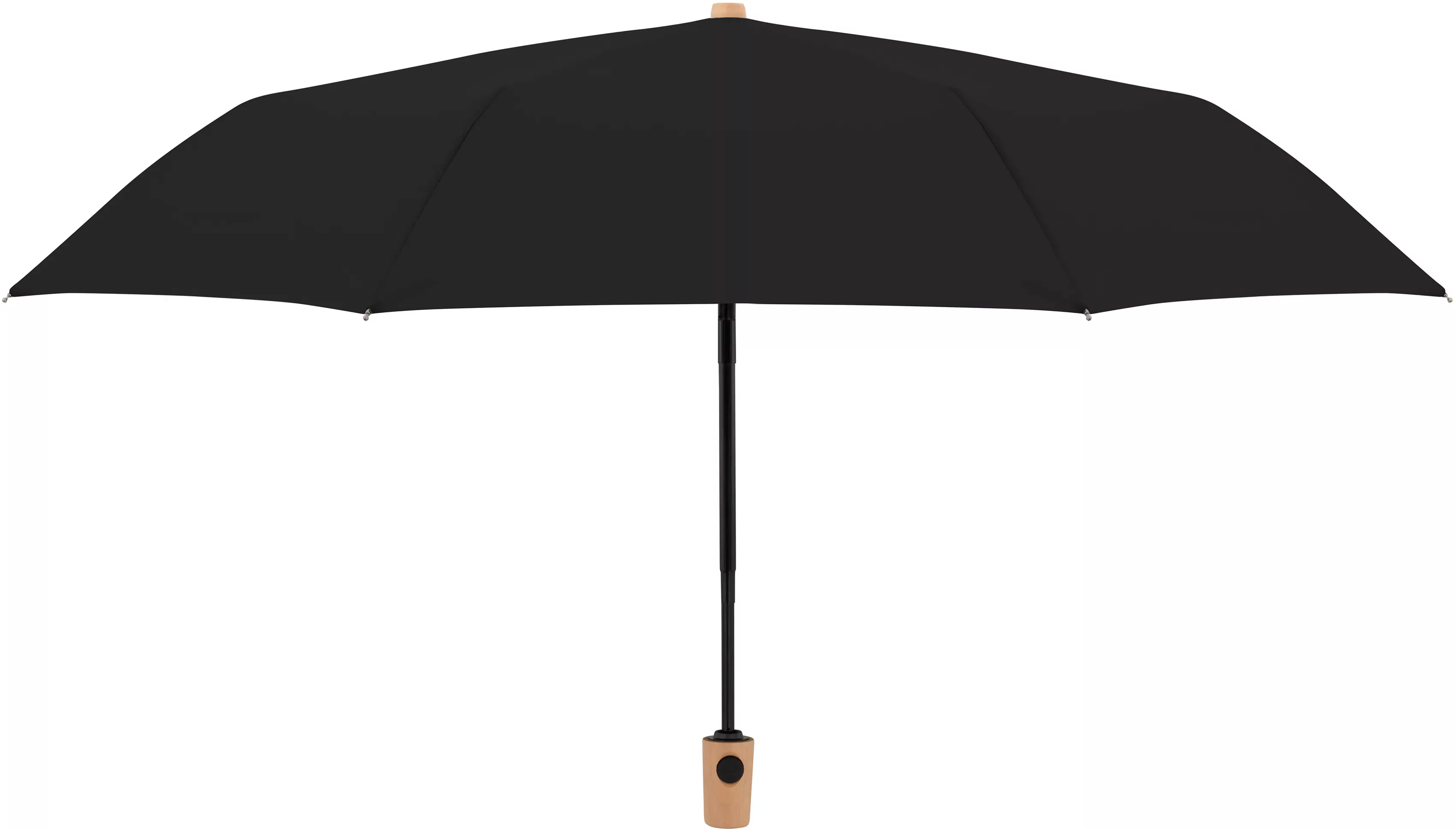 doppler Taschenregenschirm "nature Magic, simple black", aus recyceltem Mat günstig online kaufen