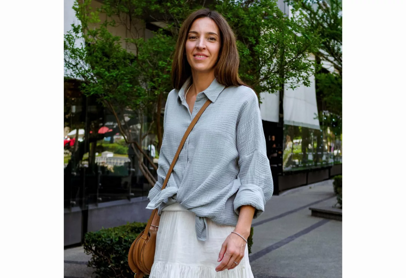 hutch&putch Klassische Bluse Oversize Musselin-Bluse "Maja" (1-tlg) aus 100 günstig online kaufen