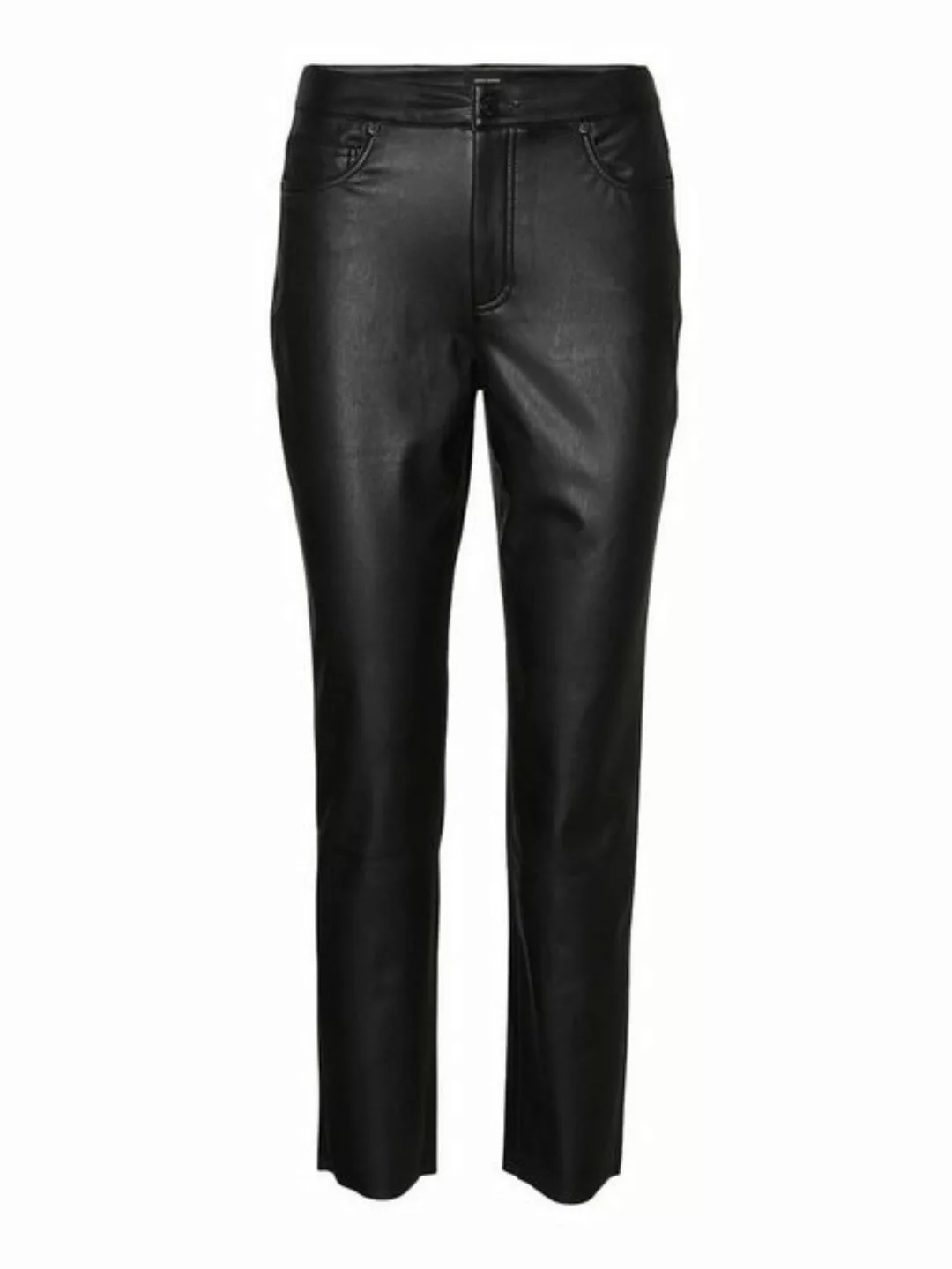 Vero Moda Lederimitathose VMBRENDA HR STRAIGHT PL ANK PANT NOOS günstig online kaufen