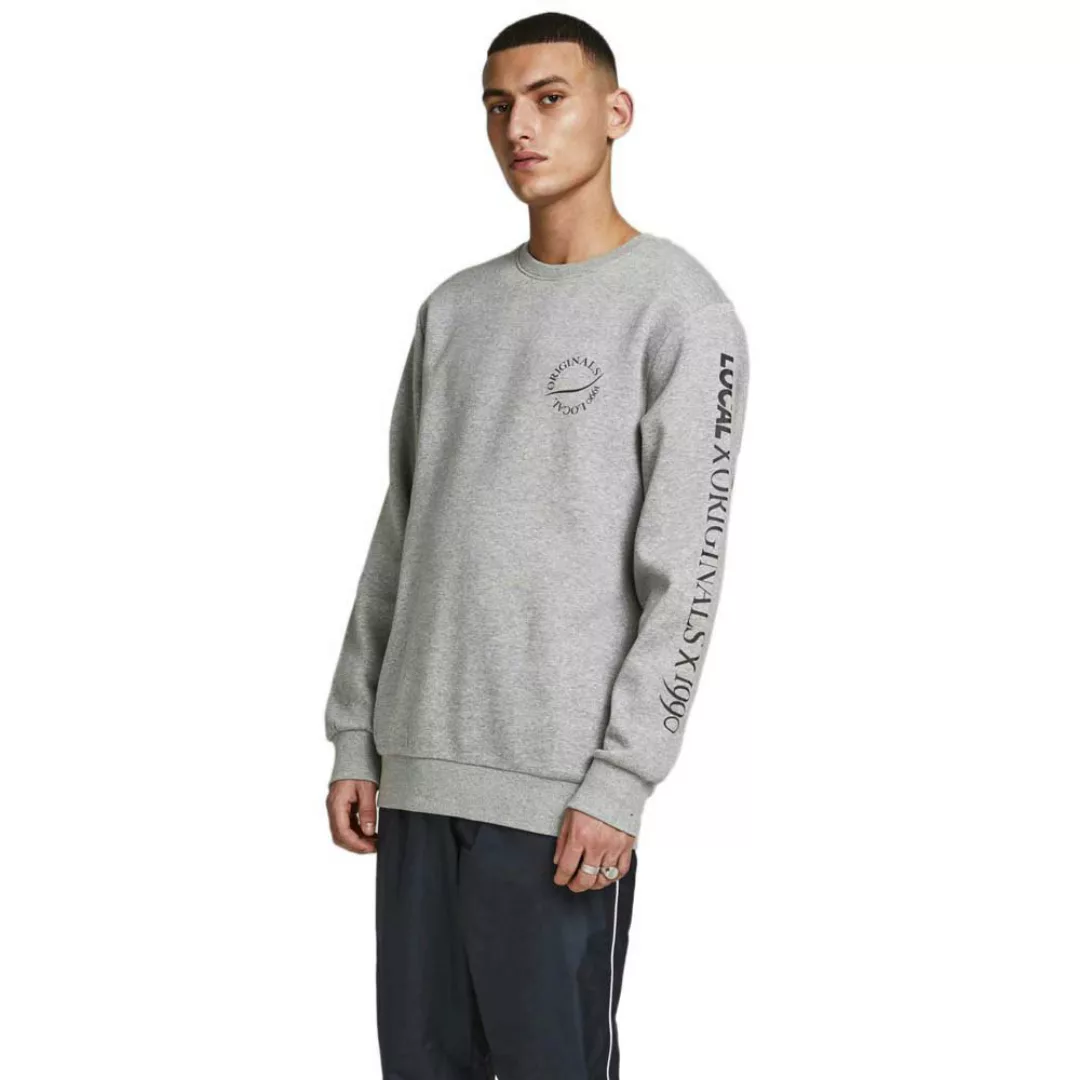 Jack & Jones Elias Sweatshirt XL Light Grey Melange / Fit Authentic günstig online kaufen