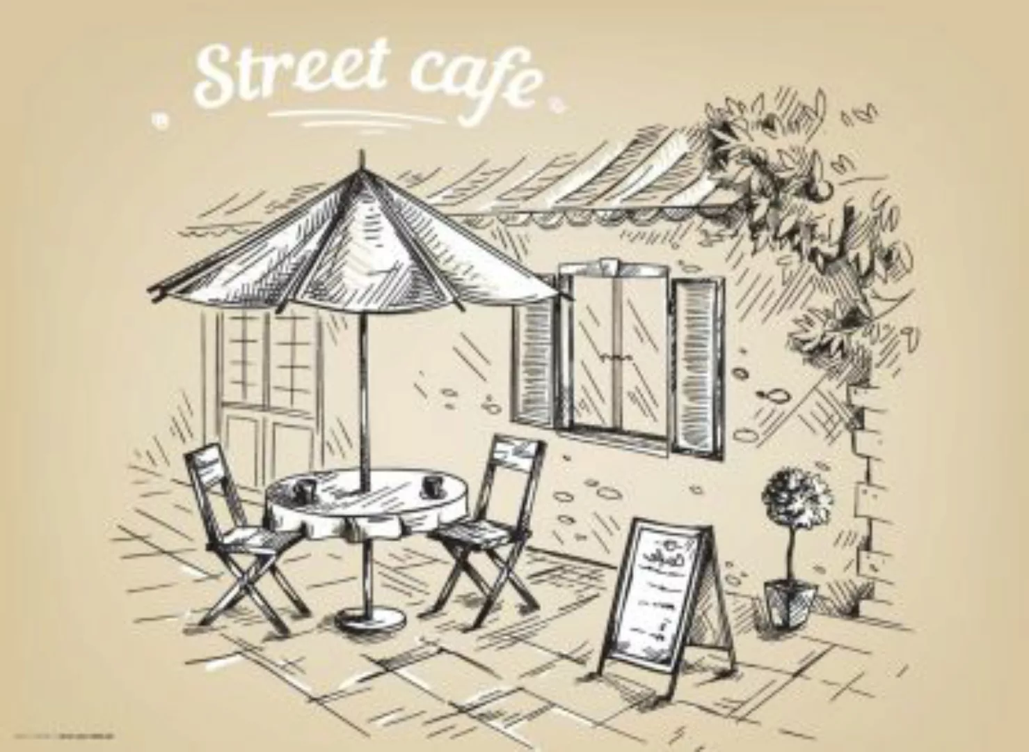 tischsetmacher Tischset Platzsets abwaschbar - Street Cafe Grafik - aus ers günstig online kaufen