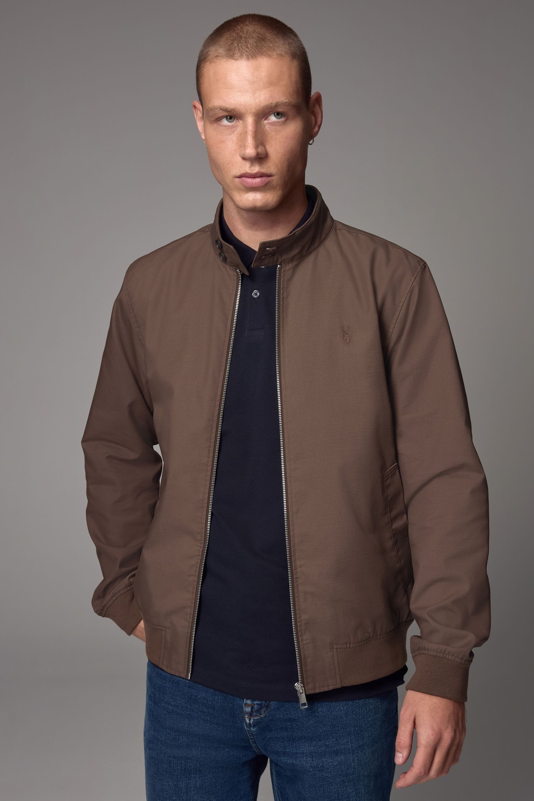 Next Blouson Wasserabweisende Harrington-Jacke mit Karofutter günstig online kaufen