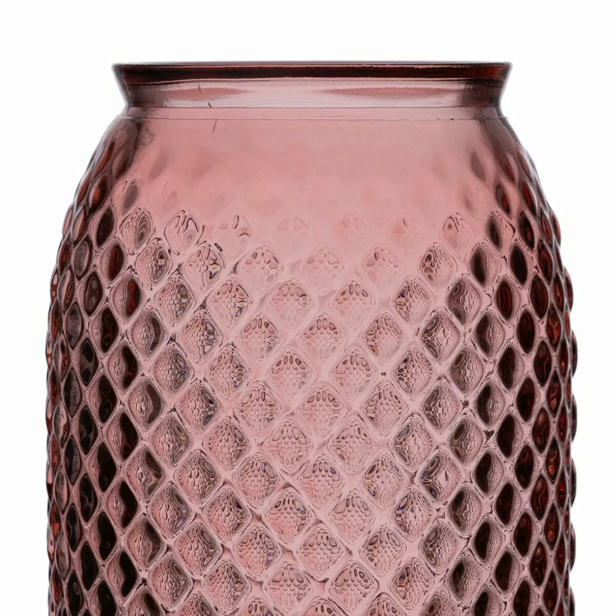 Vase 15 X 15 X 45 Cm Rosa Recyceltes Glas günstig online kaufen